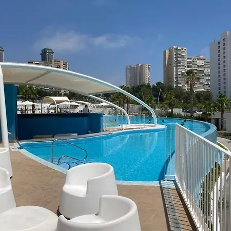 Apartment Sunset Waves Blue Sky Benidorm