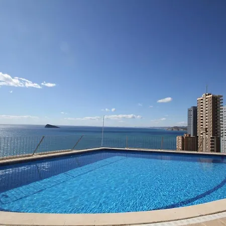 Apartamento Terraza Con Piscina Privada Y Vistas Al Mar Benidorm