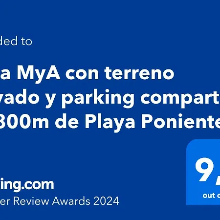 Casa Mya Con Terreno Privado Y Parking Compartido - A 800m De Playa Poniente Holiday home *