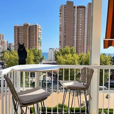Noir Fabulosa Terraza Con Vistas Al Mar 2hb Apartment Benidorm
